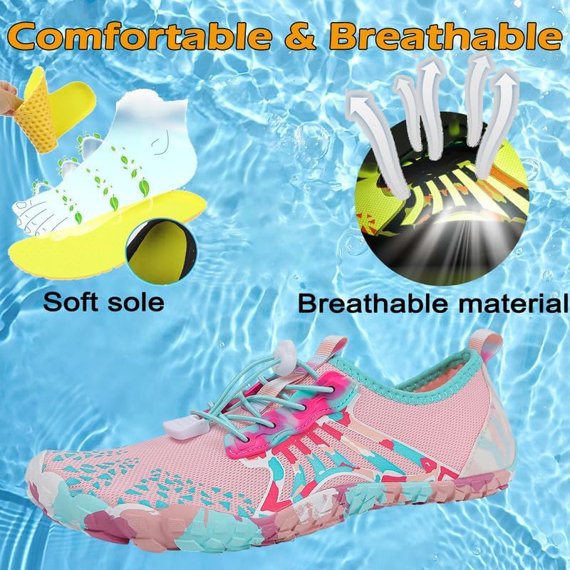 LIZRHA Water Shoes for Men and Women Quick Dry Aqua Swim Barefoot Shoes for Outdoor Fishing Beach Pool Boat Surfing Walking Water Park and Yoqa Activities - Image 3